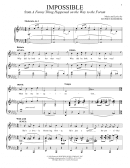 page one of Impossible (Vocal Duet)