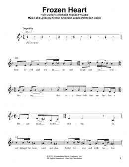 page one of Frozen Heart (from Disney's Frozen) (Pro Vocal)