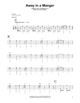 page one of Away In A Manger (Banjo Tab)