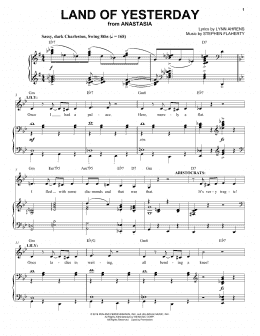 page one of Land Of Yesterday (Piano & Vocal)