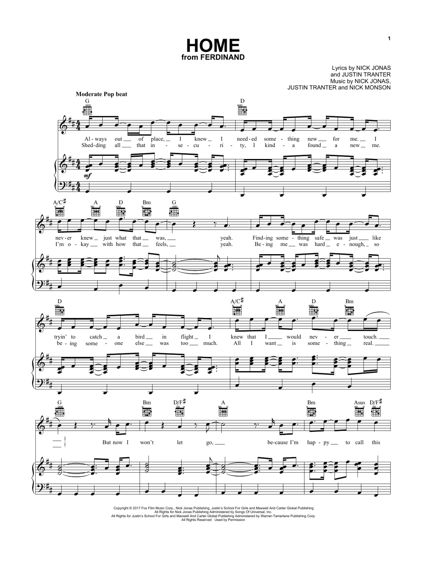 Home (Piano, Vocal & Guitar Chords (Right-Hand Melody))