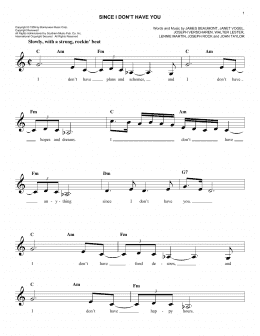 page one of Since I Don't Have You (Easy Lead Sheet / Fake Book)