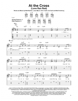 page one of At The Cross (Love Ran Red) (Easy Guitar Tab)