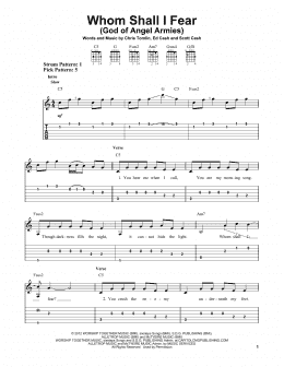 page one of Whom Shall I Fear (God Of Angel Armies) (Easy Guitar Tab)