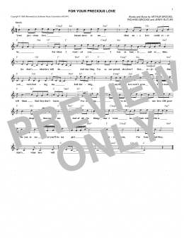 page one of For Your Precious Love (Lead Sheet / Fake Book)