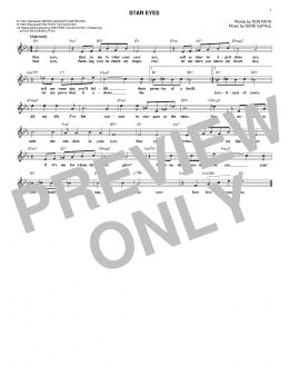 page one of Star Eyes (Lead Sheet / Fake Book)