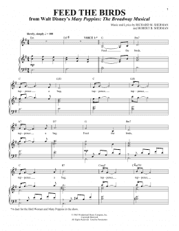 page one of Feed The Birds (Tuppence A Bag) (from Mary Poppins) (Vocal Duet)