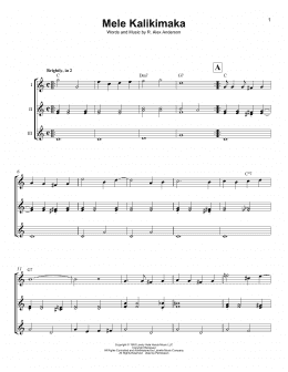page one of Mele Kalikimaka (Ukulele Ensemble)