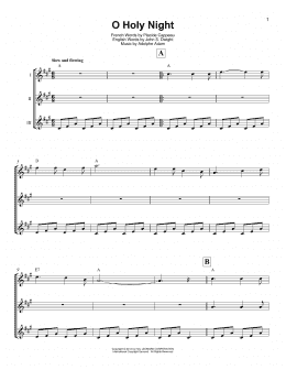 page one of O Holy Night (Ukulele Ensemble)