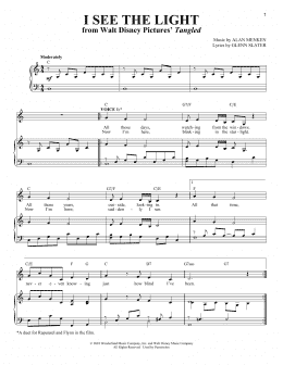 page one of I See The Light (from Tangled) (Vocal Duet)