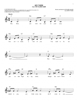 page one of Hey There (Easy Lead Sheet / Fake Book)