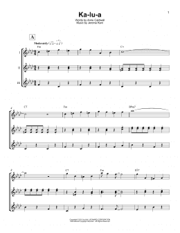 page one of Ka-lu-a (Ukulele Ensemble)