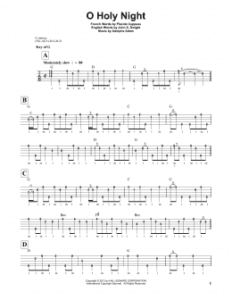page one of O Holy Night (Banjo Tab)