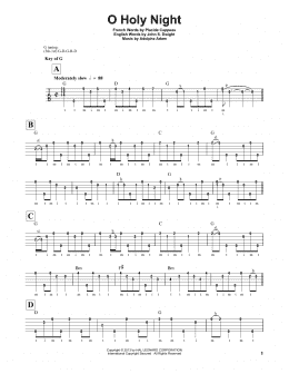 O Holy Night : Ukulele Chords, Sheet Music, Tab, Lyrics