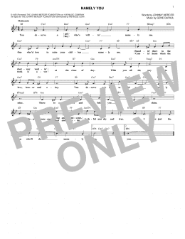page one of Namely You (Lead Sheet / Fake Book)
