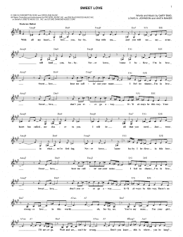 page one of Sweet Love (Lead Sheet / Fake Book)