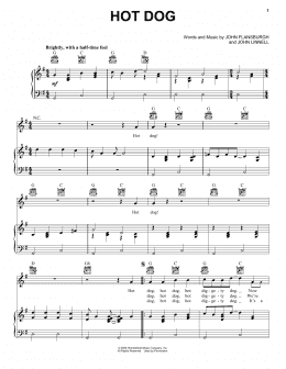 page one of Hot Dog! (from Mickey Mouse Clubhouse) (Piano, Vocal & Guitar Chords (Right-Hand Melody))