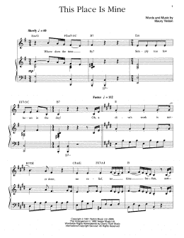 page one of This Place Is Mine (Piano & Vocal)