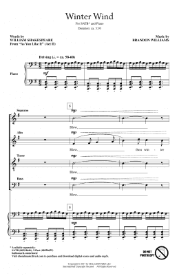 page one of Winter Wind (SATB Choir)