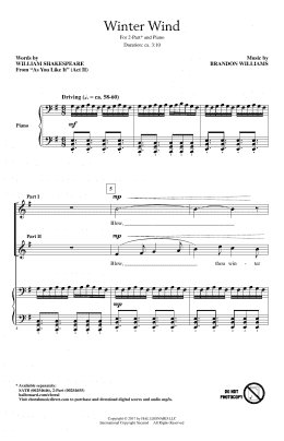 page one of Winter Wind (2-Part Choir)