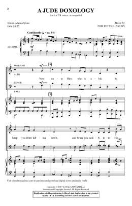 page one of A Jude Doxology (SATB Choir)