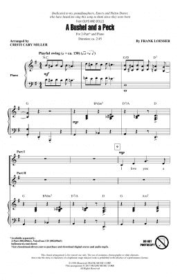 page one of A Bushel And A Peck (2-Part Choir)