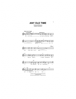 page one of Any Old Time (Lead Sheet / Fake Book)