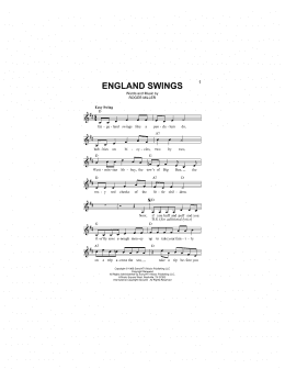 page one of England Swings (Lead Sheet / Fake Book)