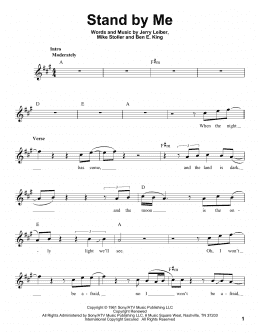 page one of Stand By Me (Pro Vocal)