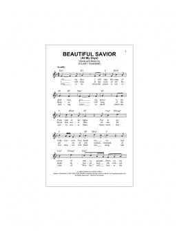 page one of Beautiful Savior (All My Days) (Lead Sheet / Fake Book)