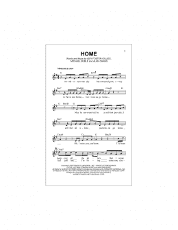 page one of Home (Lead Sheet / Fake Book)