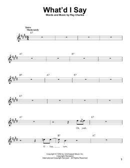 page one of What'd I Say (Pro Vocal)