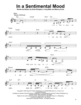 page one of In A Sentimental Mood (Pro Vocal)