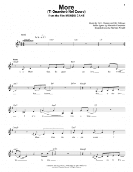 page one of More (Ti Guarderò Nel Cuore) (Pro Vocal)
