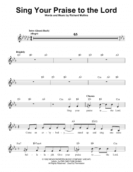 page one of Sing Your Praise To The Lord (Pro Vocal)