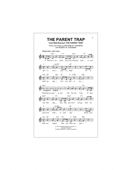page one of The Parent Trap (Lead Sheet / Fake Book)