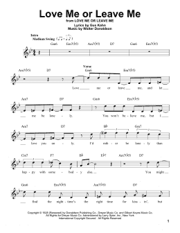 page one of Love Me Or Leave Me (Pro Vocal)