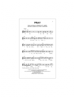 page one of Pray (Lead Sheet / Fake Book)