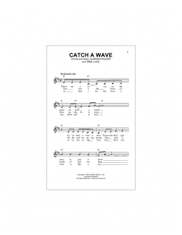 page one of Catch A Wave (Lead Sheet / Fake Book)