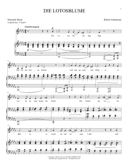 page one of Die Lotosblume (Piano & Vocal)