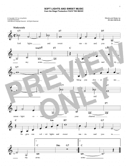 page one of Soft Lights And Sweet Music (Easy Lead Sheet / Fake Book)