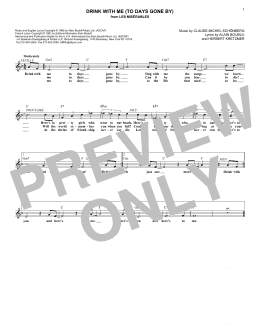 page one of Drink With Me (To Days Gone By) (Lead Sheet / Fake Book)