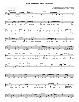 page one of Your Heart Will Lead You Home (Lead Sheet / Fake Book)