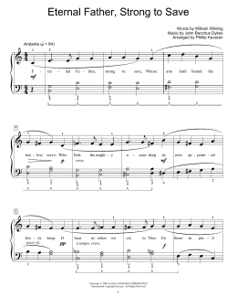 page one of Eternal Father, Strong To Save (arr. Phillip Keveren) (Educational Piano)