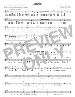 page one of Freedom (Lead Sheet / Fake Book)