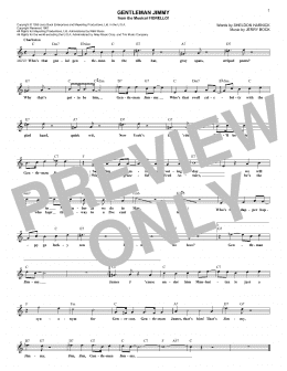page one of Gentleman Jimmy (Lead Sheet / Fake Book)