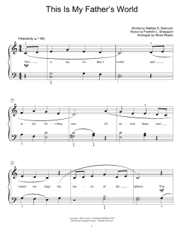 page one of This Is My Father's World (arr. Mona Rejino) (Educational Piano)