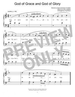 page one of God Of Grace And God Of Glory (arr. Fred Kern) (Educational Piano)