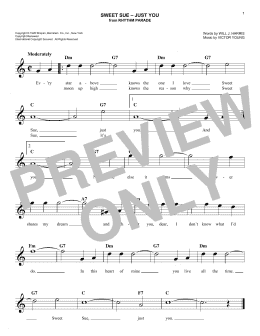 page one of Sweet Sue-Just You (Easy Lead Sheet / Fake Book)