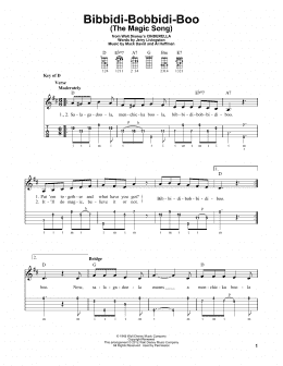 page one of Bibbidi-Bobbidi-Boo (The Magic Song) (from Cinderella) (Banjo Tab)